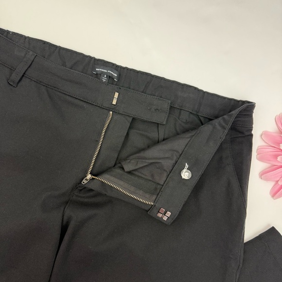 Universal Standard Orchard High Waist Stretch Twill Crop Pants Black Cotton - Picture 8 of 14